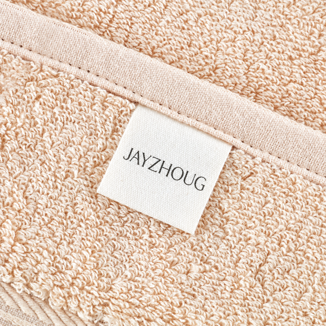 Ultrasoft Bath Bundle towel detail with JAYZHOUG label