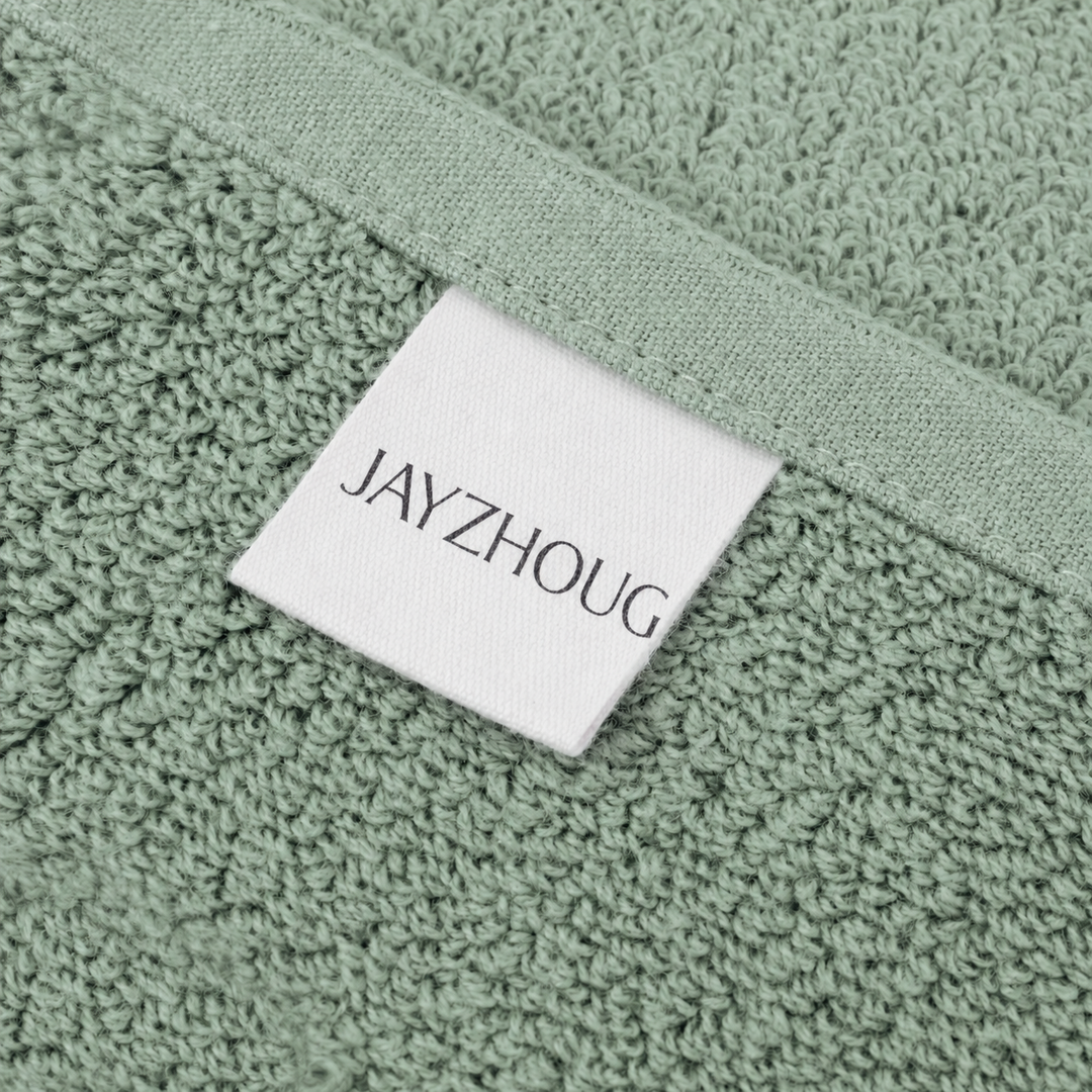 Ultrasoft Bath Bundle towel detail with JAYZHOUG label