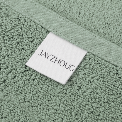 Ultrasoft Bath Bundle towel detail with JAYZHOUG label