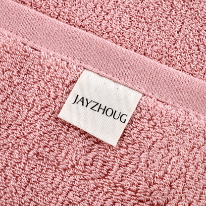 Ultrasoft Luxe Bundle towel detail with JAYZHOUG label